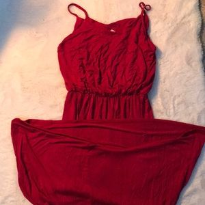 Burgundy sleeveless dress